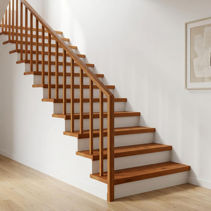 Trappe Tread 16 stk. 80 x 25 x 2 cm Brun Massivt Eg Træ