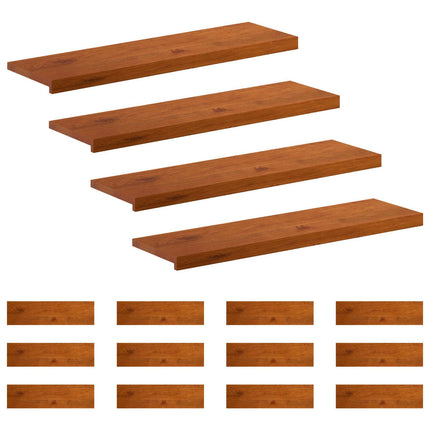 Trappe Tread 16 stk. 100 x 30 x 2 cm Brun Massivt Eg Træ