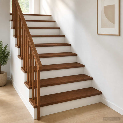 Trappe Tread 16 stk. 90 x 30 x 2 cm Mørk Brun Massivt Eg Træ