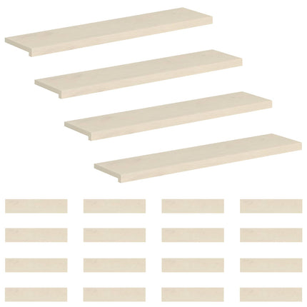 Trappe Tread 20 stk. 120 x 30 x 2 cm Hvid Massivt Eg Træ