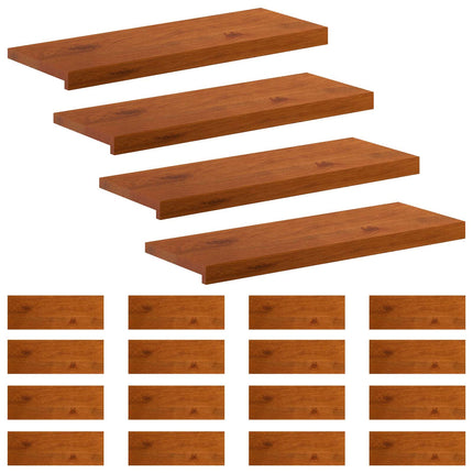 Trappe Tread 20 stk. 70 x 30 x 2 cm Brun Massivt Eg Træ