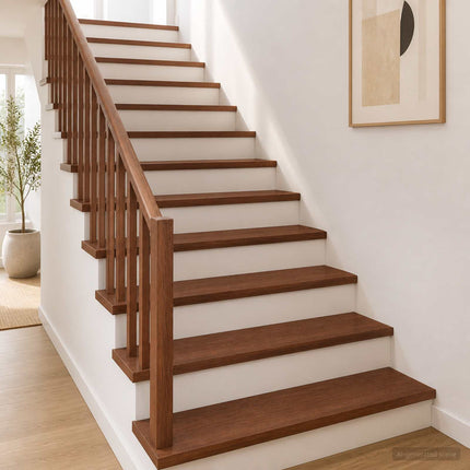 Trappe Tread 20 stk. 110 x 30 x 2 cm Mørk Brun Massivt Eg Træ