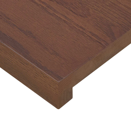 Trappe Tread 20 stk. 120 x 30 x 2 cm Mørk Brun Massivt Eg Træ