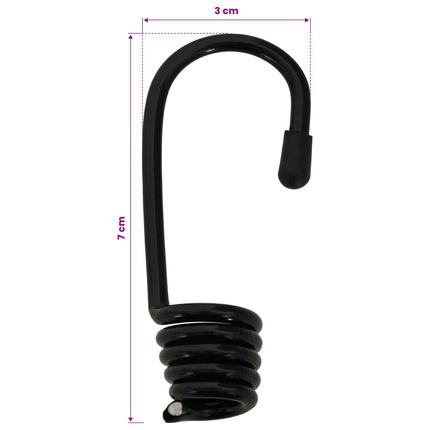 Bungee Snore med Krog 4 mm Sort PP og gummi