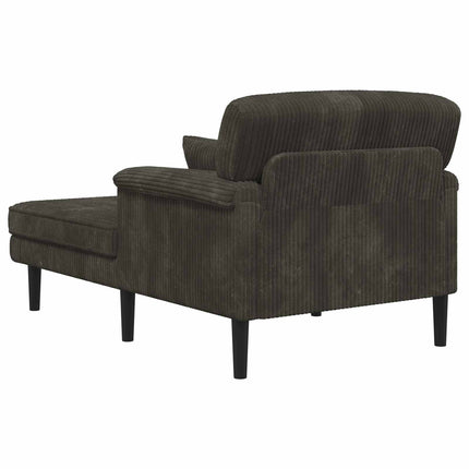 Chaiselong Antracit Corduroy stof