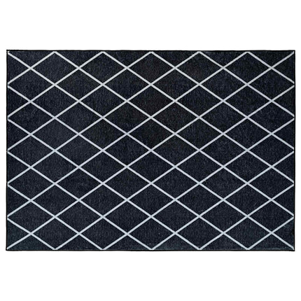 Tæppe ORIZ Sort diamantmønster 240 x 340 cm 100% polyester