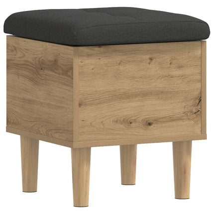 Opbevaringsbænk med pude Artisan-eg 42 x 42 x 46 cm