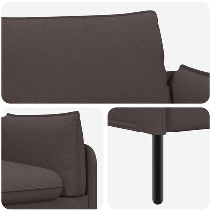 2-personers sofa Mørk Brun 188 x 81 x 89 cm Stof