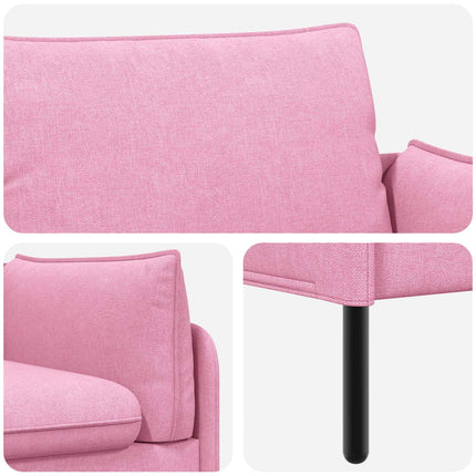 2-personers sofa Lyserød 188 x 81 x 89 cm Stof