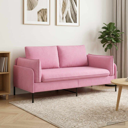 2-personers sofa Lyserød 188 x 81 x 89 cm Stof