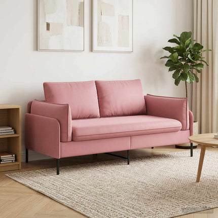 2-personers sofa 2-personers Lyserød 188 x 81 x 89 cm Fløjl