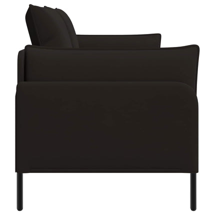 2-personers sofa 2-personers Sort 188 x 81 x 89 cm Fløjl
