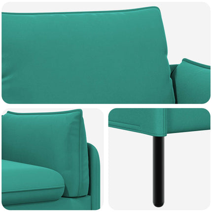 2-personers sofa 2-personers Turkis 188 x 81 x 89 cm Fløjl