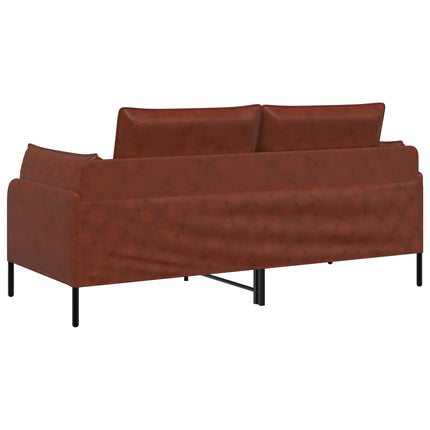 2-personers sofa Skinnende Brun 188 x 81 x 89 cm Kunstlæder