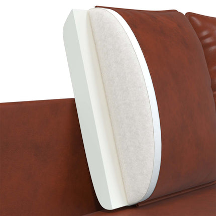 2-personers sofa Skinnende Brun 188 x 81 x 89 cm Kunstlæder