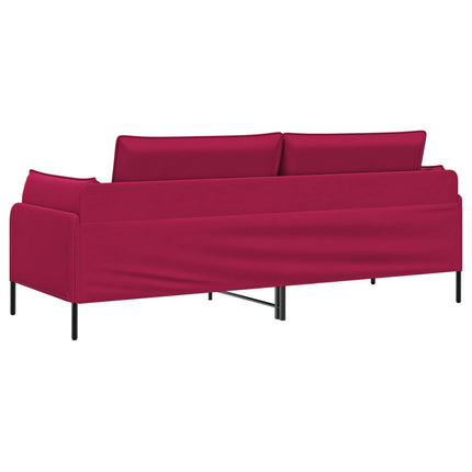 3-personers sofa 3-personers Vinrød 222 x 81 x 89 cm Fløjl