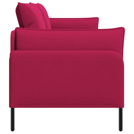 3-personers sofa 3-personers Vinrød 222 x 81 x 89 cm Fløjl