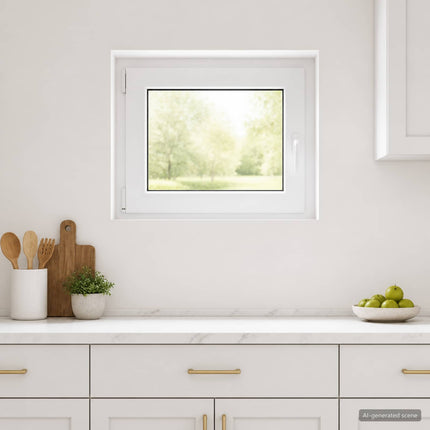 Kældervindue indvendig farve hvid RISOR 75 x 50 cm