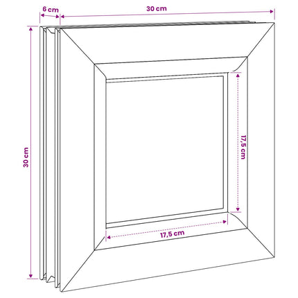 Kælder vindue indvendig farve hvid RISOR 30 x 30 cm