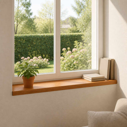Vindueskarme 2 stk. Brun 70 x 30 x 2 cm Massivt Eg Træ
