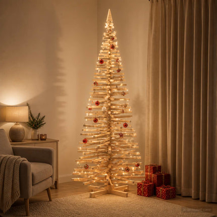 Træ juletræ KOTKA 240 cm Massivt fyrretræ Naturlig