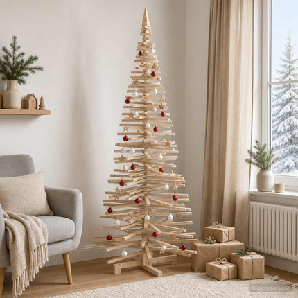 Træ juletræ KOTKA 240 cm Massivt fyrretræ Naturlig