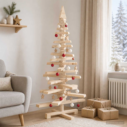 Træ juletræ KOTKA 120 cm Massivt fyrretræ Naturlig