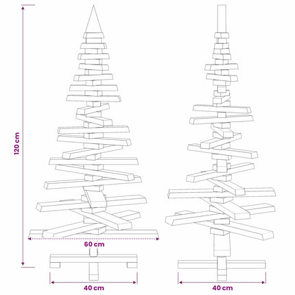Træ juletræ KOTKA 120 cm Massivt fyrretræ Naturlig
