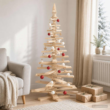 Træ juletræ KOTKA 180 cm Massivt fyrretræ Naturlig