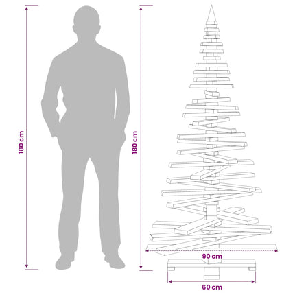 Træ juletræ KOTKA 180 cm Massivt fyrretræ Naturlig