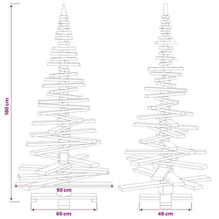 Træ juletræ KOTKA 180 cm Massivt fyrretræ Brun Finish
