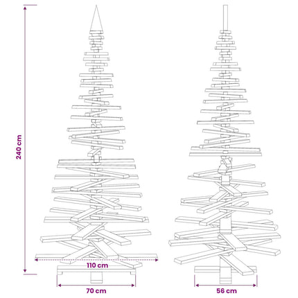Træ juletræ KOTKA 240 cm Massivt fyrretræ Brun Finish