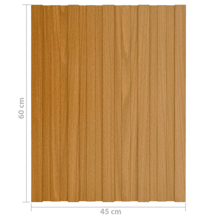 Tagpanel 36 pcs Naturfarvet 60 x 45 cm Galvaniseret stål
