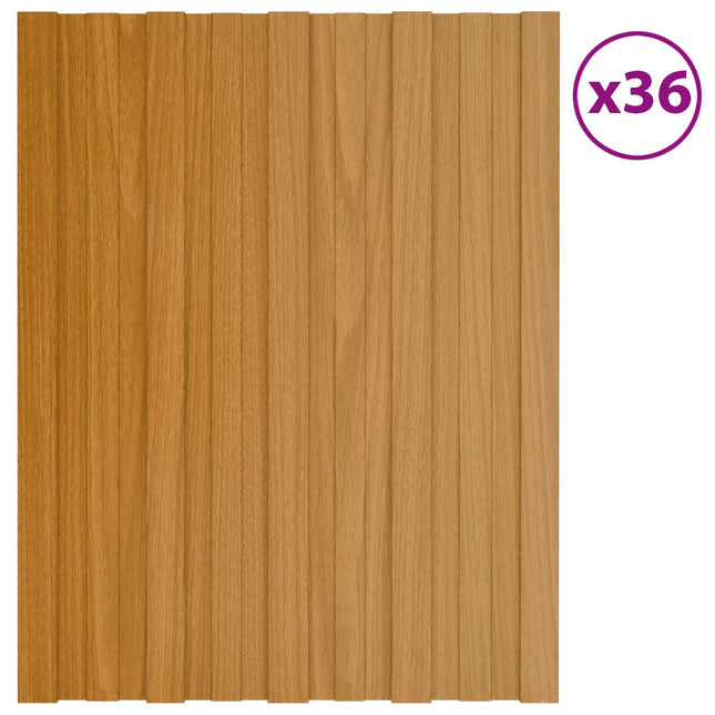 Tagpanel 36 pcs Naturfarvet 60 x 45 cm Galvaniseret stål