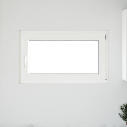 Kældervindue RISOR 100 x 60 cm PVC og glas Hvid