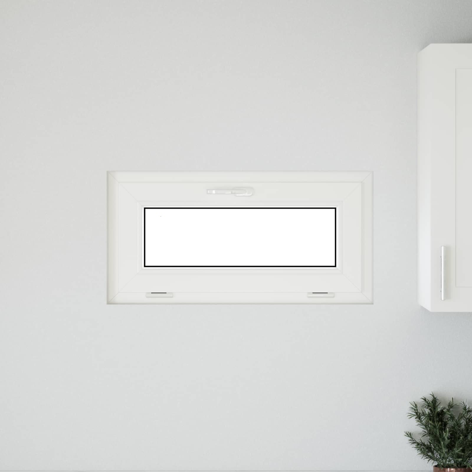 Kældervindue RISOR 80 x 40 cm PVC og glas Antracit