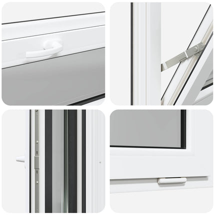 Kældervindue RISOR 80 x 40 cm PVC og glas Antracit