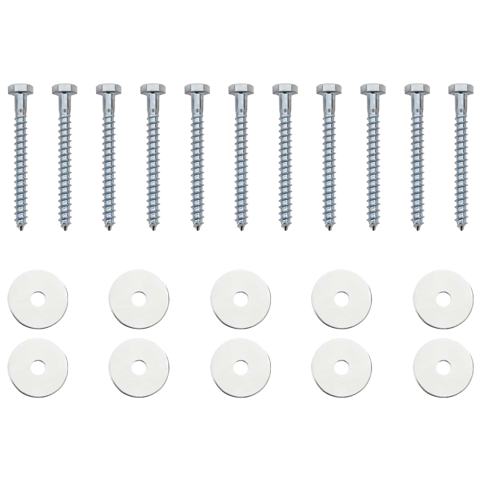 Jordanker 10 pcs Sølv Ø10 x 30 cm Galvaniseret metal