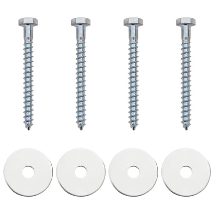 Jordanker 4 pcs Sølv Ø10 x 40 cm Galvaniseret metal
