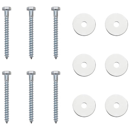 Jordanker 6 pcs Sølv Ø10 x 40 cm Galvaniseret metal