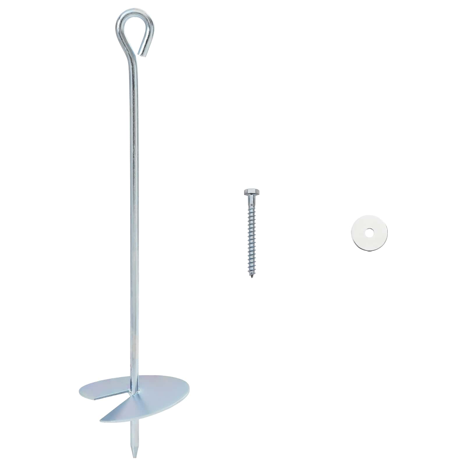 Jordanker 10 pcs Sølv Ø10 x 40 cm Galvaniseret metal