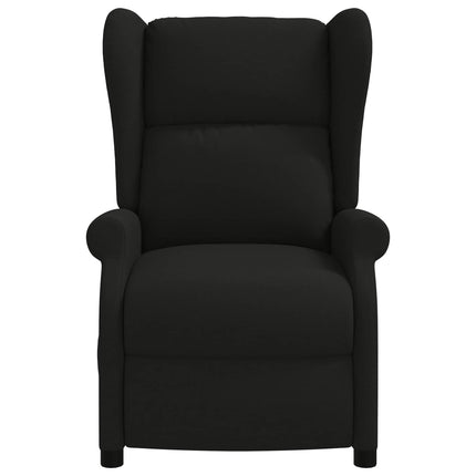 Wingback elektrisk massage lænestol Sort Stof