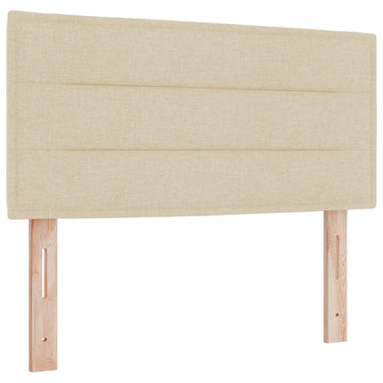 Boxmadras med topmadras Cremefarvet 80 x 200 cm Stof
