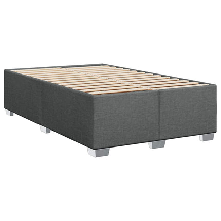 Boxmadras med topmadras Mørkegrå 120 x 190 cm Stof