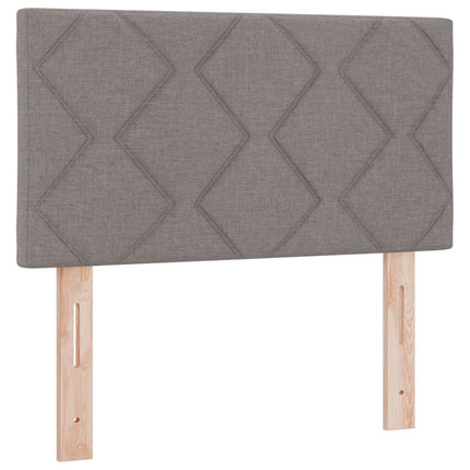 Boxmadras med topmadras Gråbrun 120 x 190 cm Stof