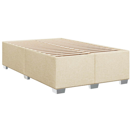 Boxmadras med topmadras Cremefarvet 120 x 200 cm Stof