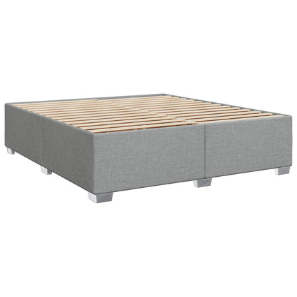 Boxmadras med topmadras Lysegrå 140 x 190 cm Stof
