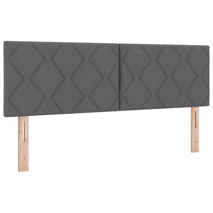 Boxmadras med topmadras Mørkegrå 160 x 200 cm Stof