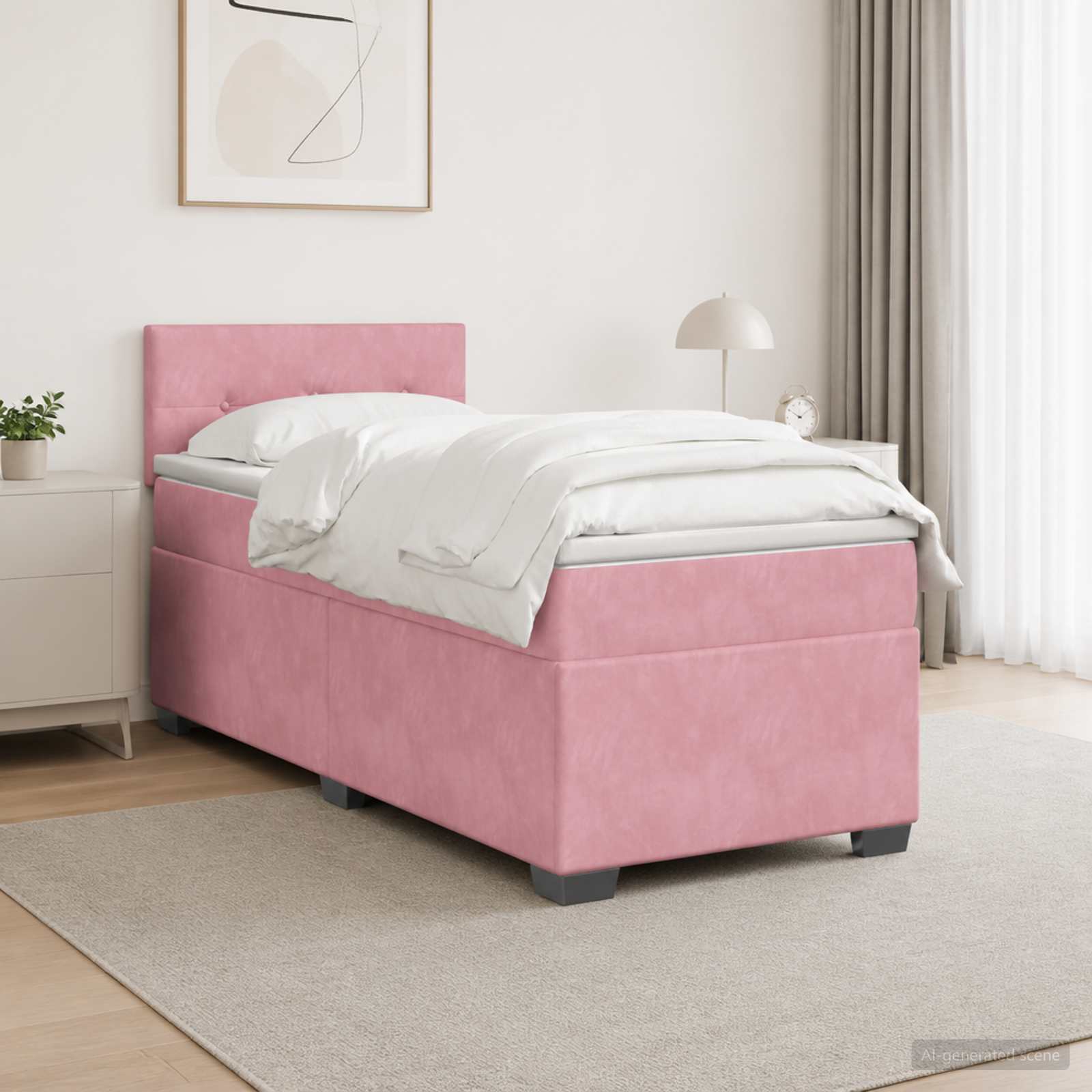 Boxmadras med topmadras Lyserd 100 x 200 cm Fljl