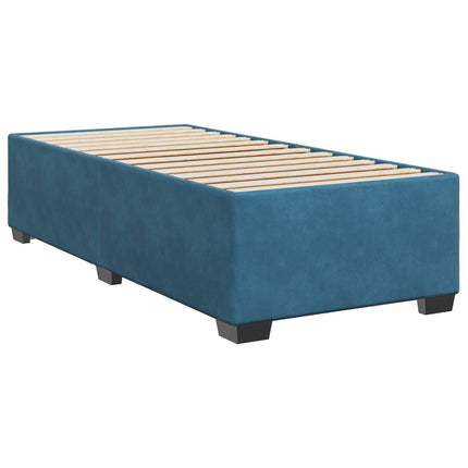 Boxmadras med topmadras Mørk blå 100 x 200 cm Fløjl